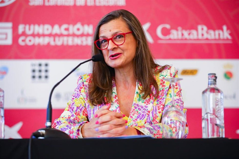 La delegada del Gobierno contra la Violencia de Género, Carmen Martínez Perza, durante la inauguración del curso ‘Violencia digital contra las mujeres’, en el Hotel Victoria, a 15 de julio de 2026, en San Lorenzo de El Escorial, Madrid (España). 