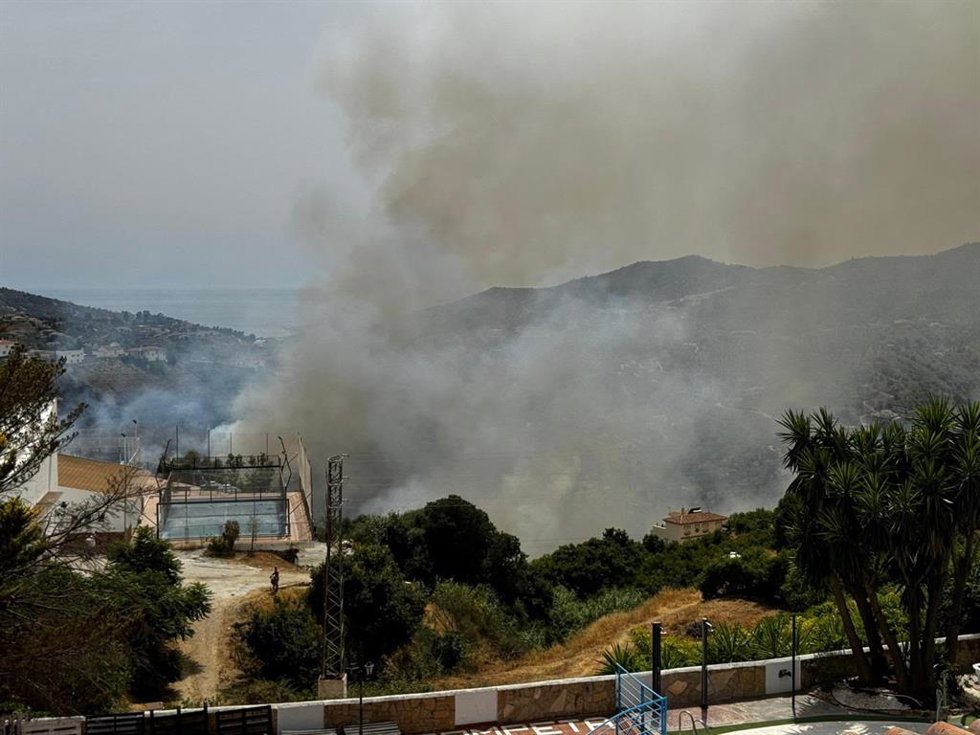 Incendio en Árchez (Málaga)