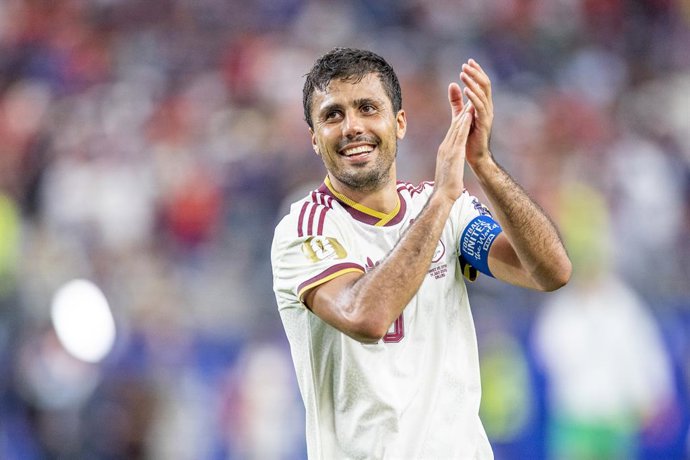 July 14, 2026, Dallas, United States: Rodrigo Hernandez Casante of Spain seen during FIFA World Cup 2026 football match between Frence and Spain at AT&T Stadium. Final score; France 0:2 Spain.