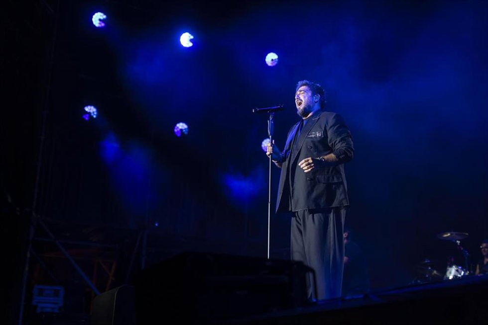 Antonio Orozco en el Alcazaba Festival de Badajoz, a 17 de julio de 2026.