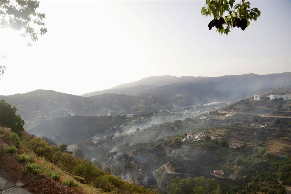 Incendio declarado en Árchez. 