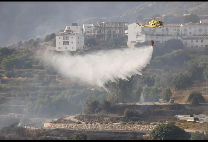 Incendio en Árchez (Málaga)