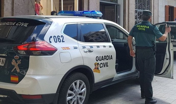 Imagen de archivo de un agente en un coche de la Guardia Civil .