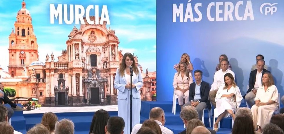 La alcaldesa de Murcia, Rebeca Pérez, en su presentación oficial a la Alcaldía de Murcia por el PP