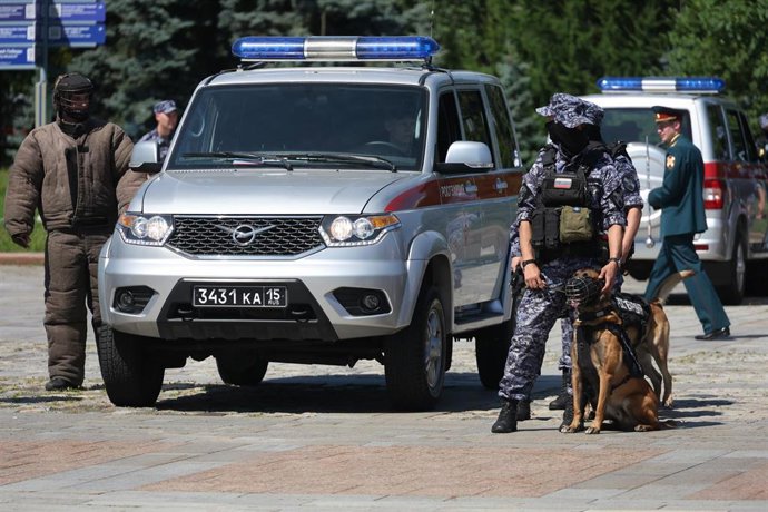 Imagen de archivo de un oficial de la Rosgvardia en Moscú (Rusia) 