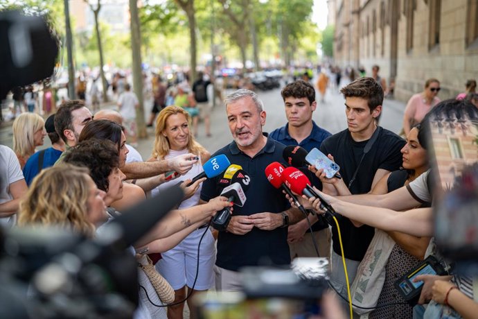 Collboni i Gay abans de la manifestació