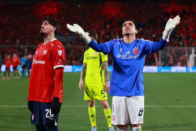 Futbol, Independiente vs Universidad de Chile. Octavos de final, Copa Sudamericana 2025. El jugador de Universidad de Chile Cristopher Toselli es fotografiado durante el partido de vuelta de los octavos de final de la Copa Sudamericana contra