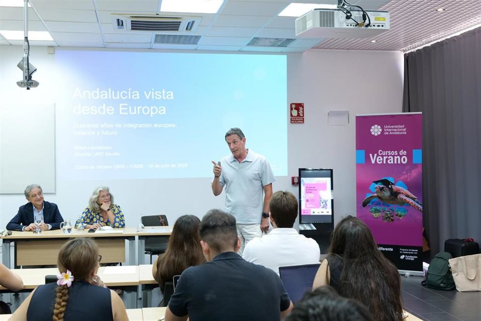 El director del Joint Research Centre (JRC) de la Comisión Europea en Sevilla y ponente del curso de verano de 40 años de Andalucía en Europa, Mikel Landabaso.