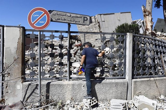 Secuelas de un bombardeo israelí en Nabatiyé (Líbano), en imagen de archivo 