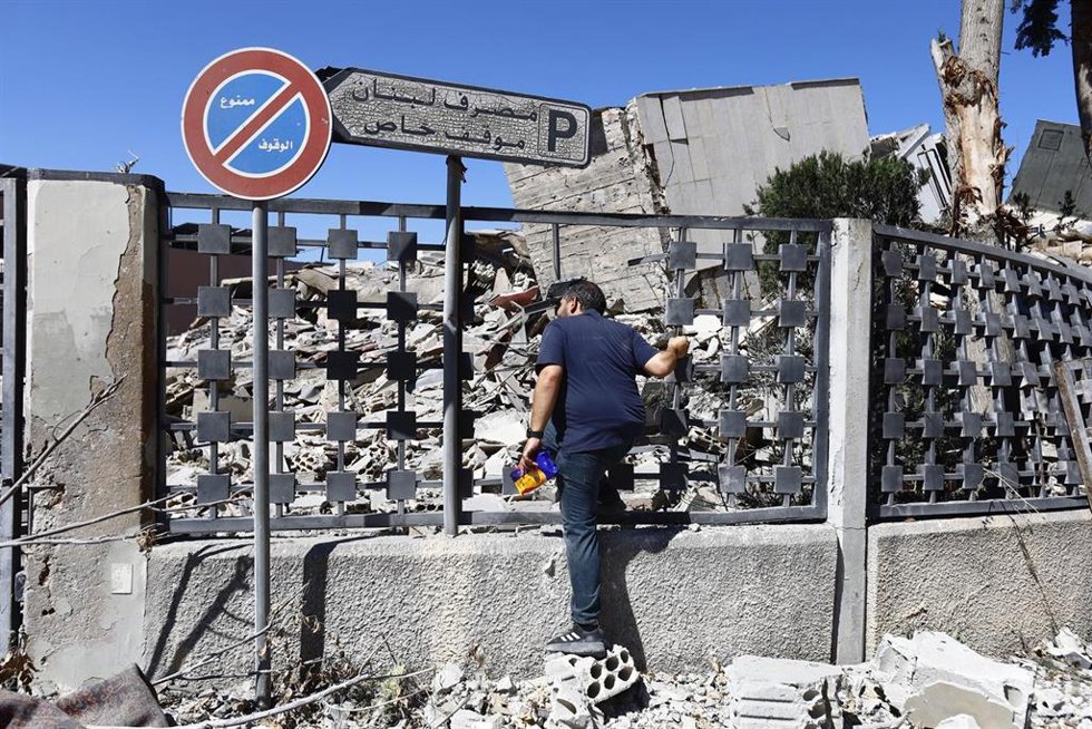 Secuelas de un bombardeo israelí en Nabatiyé (Líbano), en imagen de archivo 