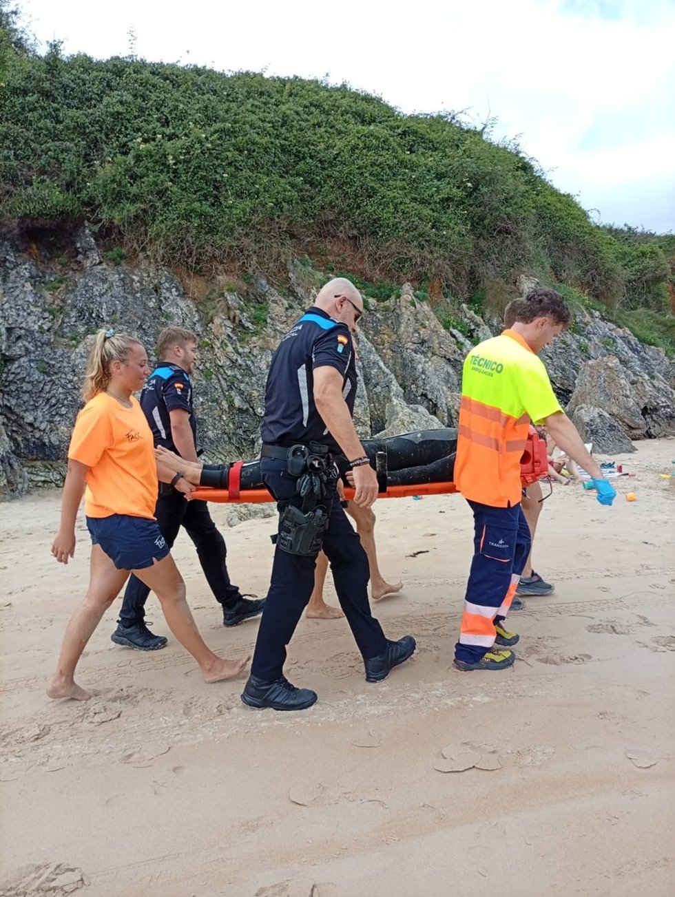 Simulacro en Llanes.