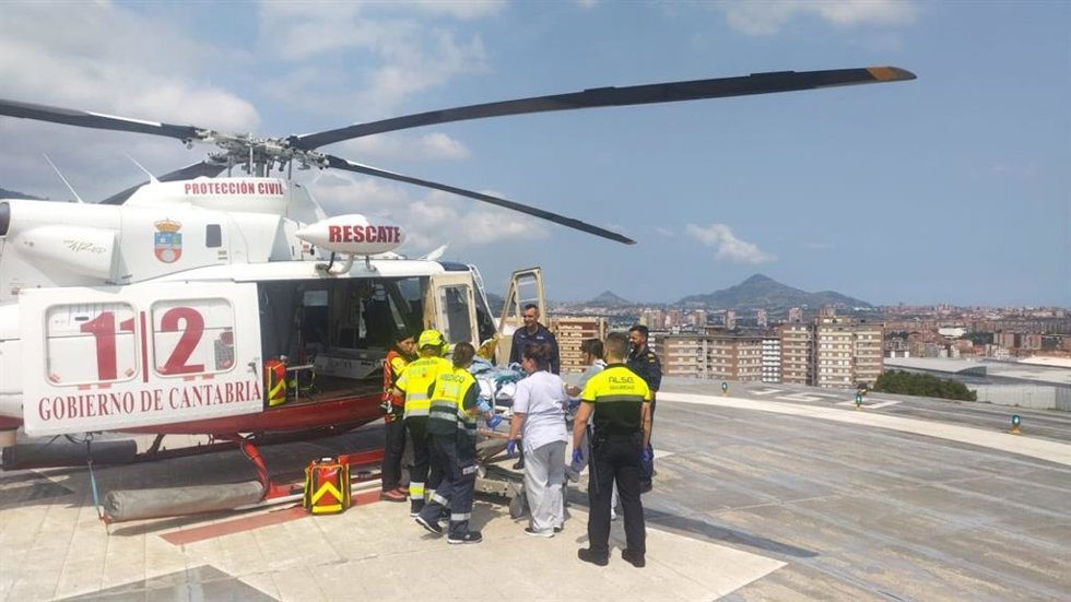 El herido a su llegada a Cruces