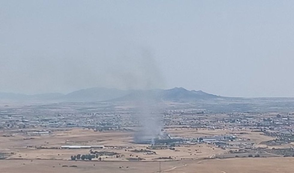 Incendio declarado en Quintana de la Serena (Badajoz), a 19 de julio de 2026.