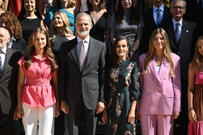 La Princesa Leonor, el Rei Felip VI, la Reina Letizia i la Infanta Sofia