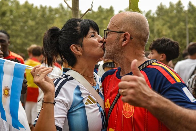 Aficionats de la selecció espanyola a Mataró