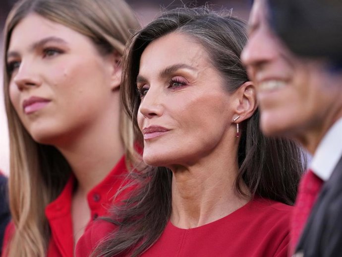 La reina Letizia de España asiste a la final de la Copa Mundial de la FIFA 2026 entre España y Argentina en el New York New Jersey Stadium el 19 de julio de 2026 en East Rutherford, Estados Unidos.