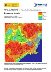 El nivel de riesgo de incendio forestal este lunes es extremo en el Altiplano