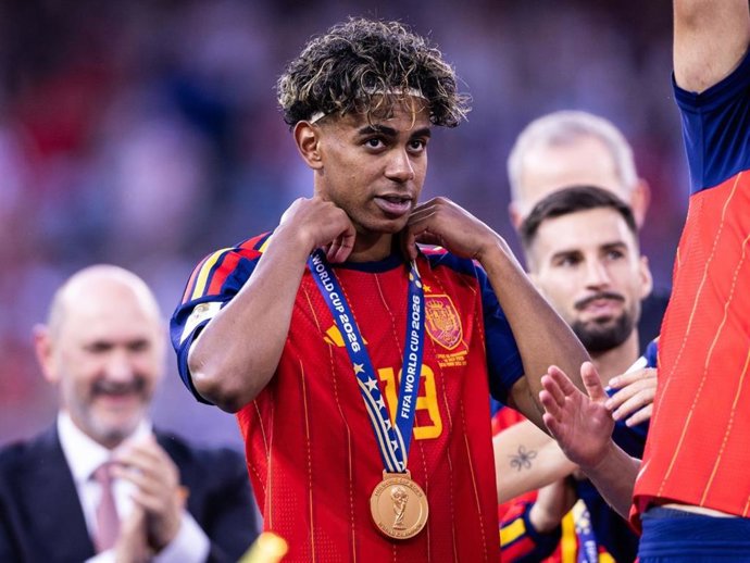 Lamine Yamal en la final del Mundial de Fútbol 2026.