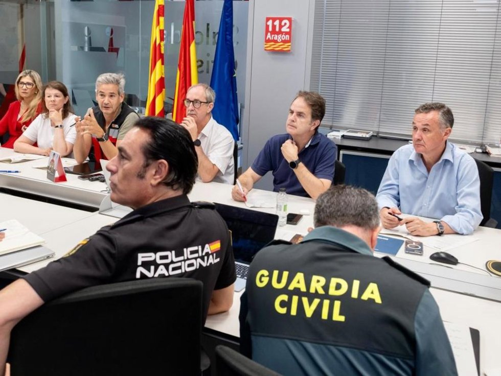 Reunión del CECOPI esta mañana en la Sala de Crisis del 112.