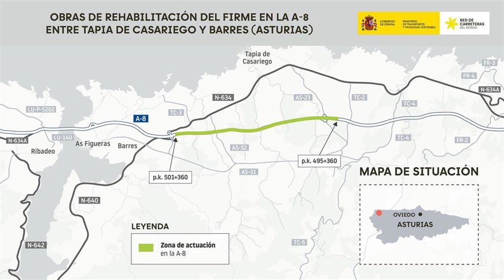 Infografía de las obras.