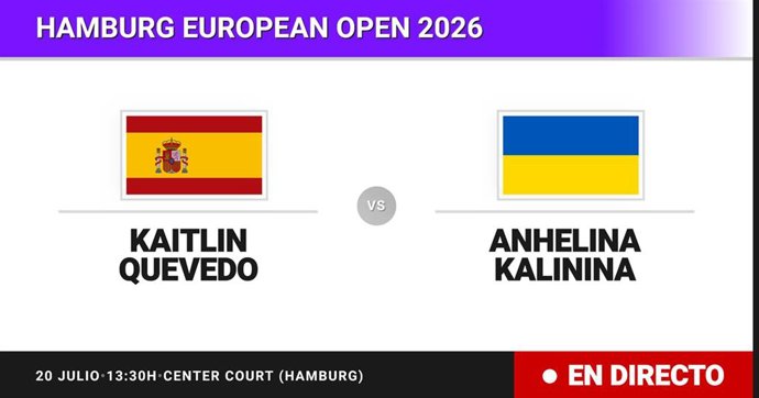 Kaitlin Quevedo - Anhelina Kalinina: resumen y estadísticas del partido de Dieciseisavos de final de Hamburg European Open