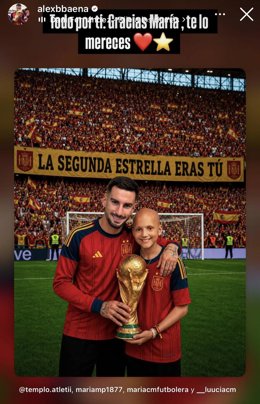 Imagen subida a Instagram por el futbolista Álex Baena.