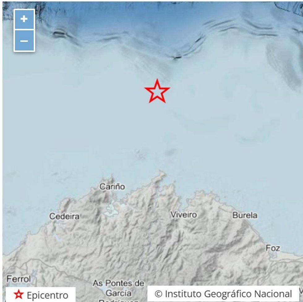 Temblor en el Cantábrico frente a Estaca de Bares