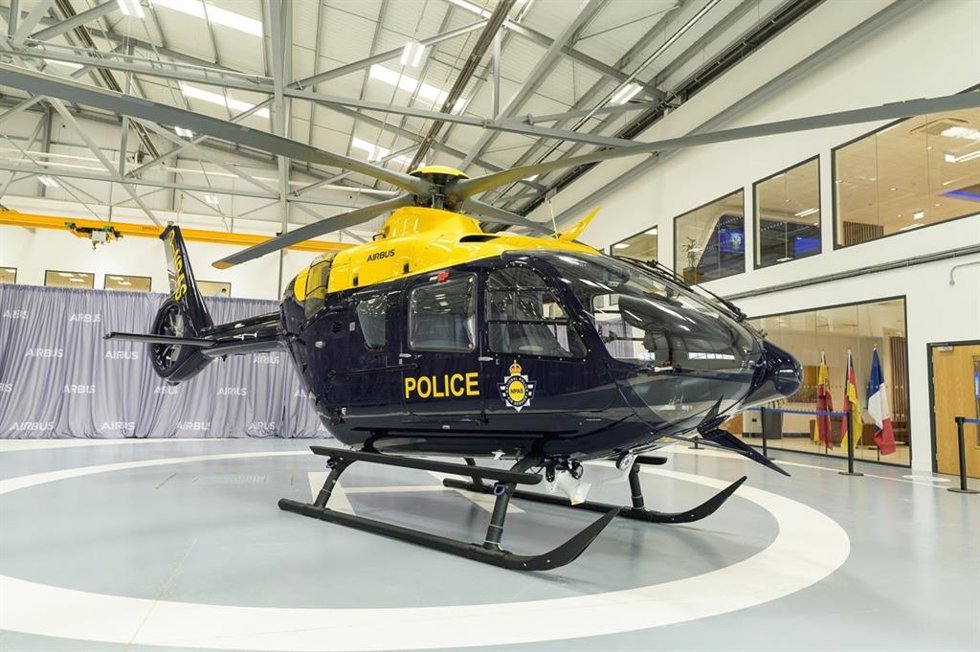 Arrival of first H135 fleet renewal helicopter at Airbus Helicopters, Oxford.