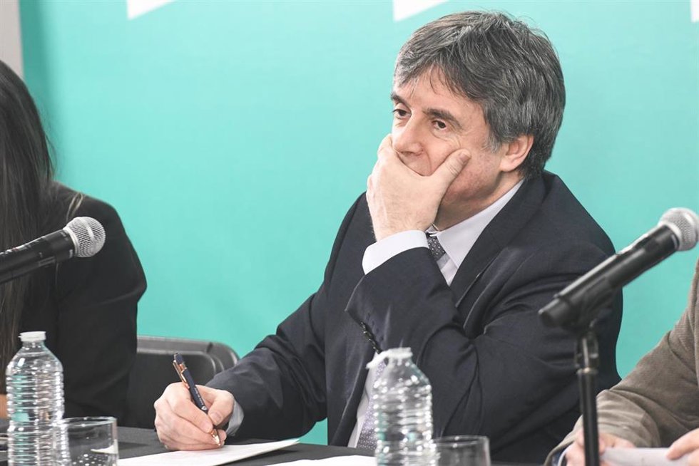 Archivo - El expresidente de la Generalitat y líder de Junts, Carles Puigdemont, ofrece declaraciones a los medios, a 24 de enero de 2026, en Perpiñán (Francia).