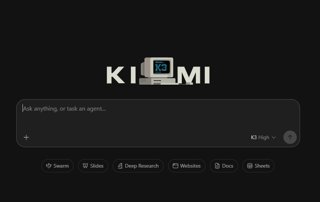 Interfaz del chatbot Kimi con el modelo Kimi K3