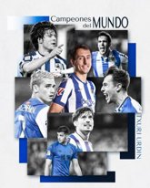 Foto: La Real Sociedad se felicita por tener ya siete campeones del mundo que han jugado con la camiseta txuri urdin