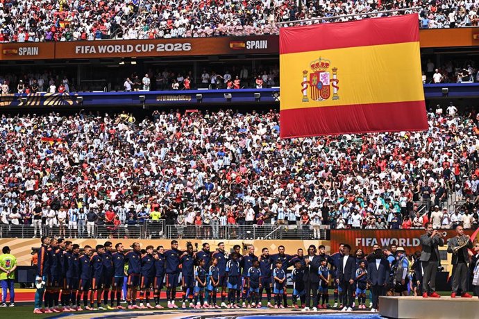 Spanish Brass interpreta el himno de España en la final del Mundial 