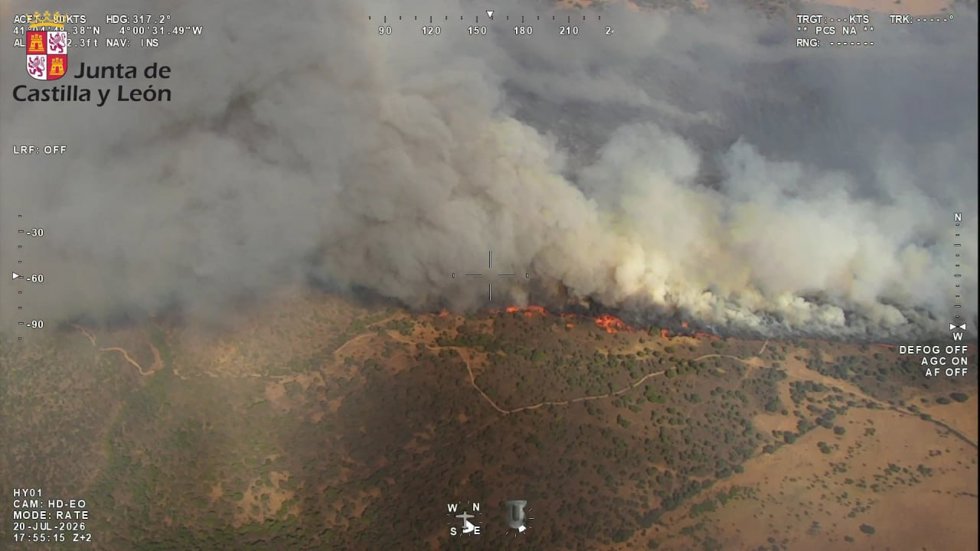 Incendio en Brieva (Segovia).