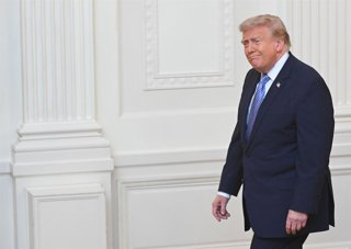 16 July 2026, US, Washington: US President Donald Trump addresses the nation from in the East Room of the White House in Washington. Photo: Saul Loeb/PI via ZUMA Press Wire/dpa