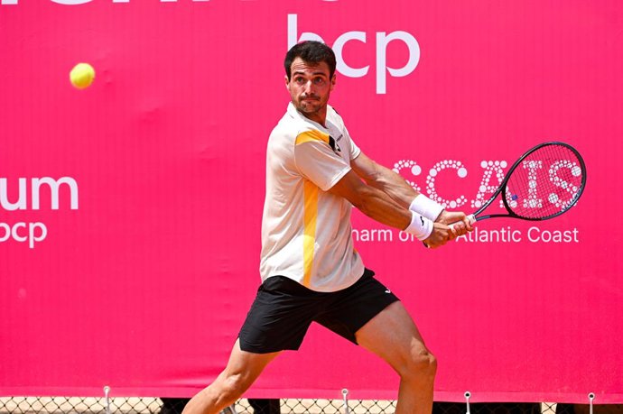 July 18, 2026, Lisbon, Lisbon, Portugal: PEDRO MARTINEZ in action during the Millennium Estoril Open tennis tournament at Clube de Tenis do Estoril.