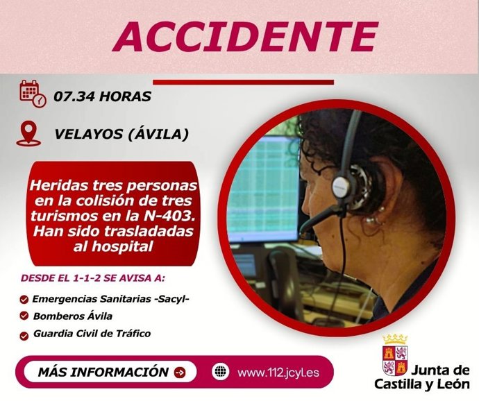 Información sobre el accidente de Velayos (Ávila).