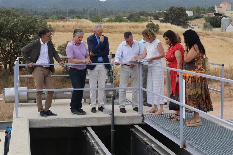 Visita a la EDAR de Aguaviva este martes.