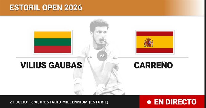 Vilius Gaubas - Pablo Carreno Busta: resumen y estadísticas del partido de Dieciseisavos de final de Estoril Open