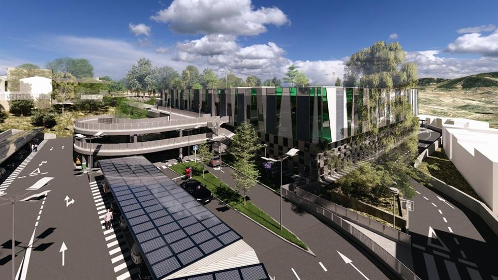 Simulación del futuro parking de La Alameda