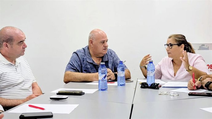 La presidenta del Grupo Municipal Socialista, Tita García, ha mantenido una reunión de trabajo con los alcaldes de Talavera la Nueva y Gamonal, Jesús Mencías y Álvaro Jerónimo.