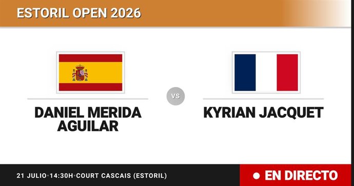 Daniel Merida Aguilar - Kyrian Jacquet: resumen y estadísticas del partido de Dieciseisavos de final de Estoril Open