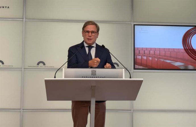 El portaveu de Vox en el Parlament, Joan Garriga