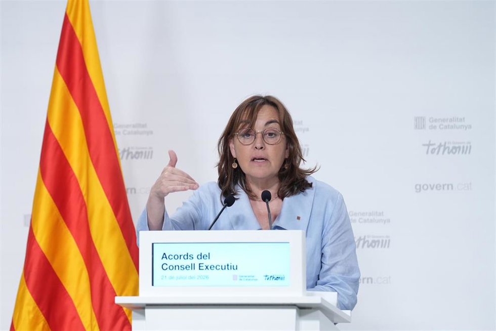 La consellera de Territorio, Vivienda y Transición Ecológica de la Generalitat, Sílvia Paneque, en la rueda de prensa tras el Consell Executiu de este martes, en Barcelona