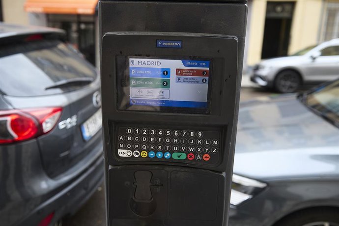 Archivo - Parquímetro del Servicio de Estacionamiento Regulado 