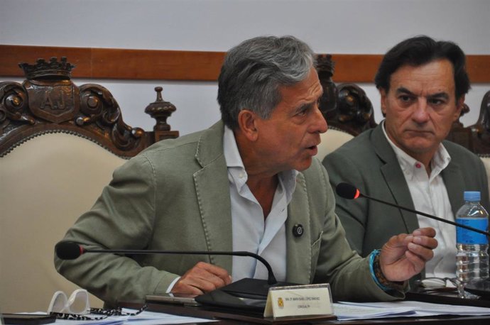 El concejal Antonio Losa durante su intervención en el pleno