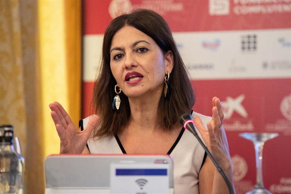 La ministra de Infancia y Juventud, Sira Rego, interviene durante la celebración del acto de clausura del curso de verano "Diseño de videojuegos centrado en el usuario", a 21 de julio de 2026, en San Lorenzo de El Escorial, Madrid (España). 