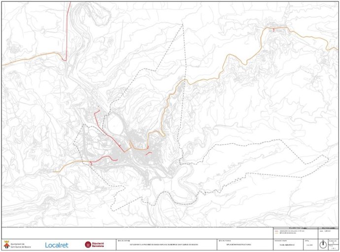 Situació de les infraestructures a Sant Quirze de Besora en funció de la titularitat del tram