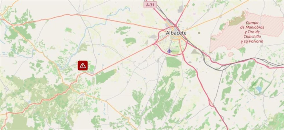 Mapa del accidente en Balazote