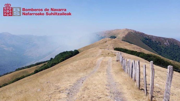 Incendio en valcarlos, a 21 de julio de 2026.