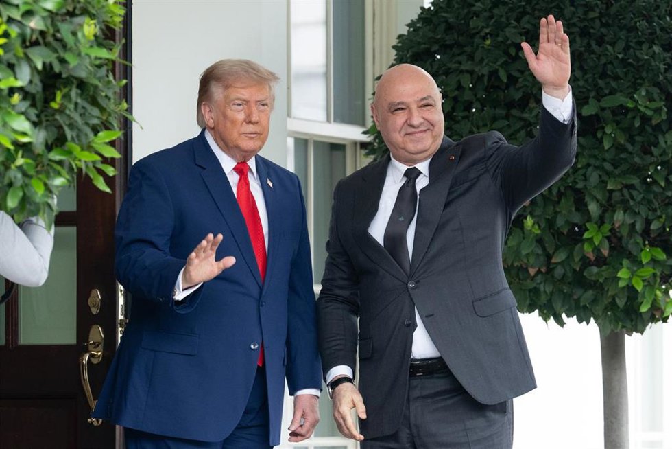 El presidente de Estados Unidos, Donald Trump, y su homólogo libanés, Joseph Aoun